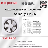 🌟HÖUM DE-180 / DE-450 Dual Airflow Wall Mounted Ventilation Fan🌟