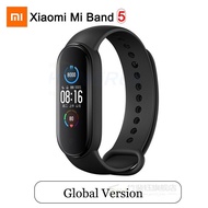 Mi Band 5 Smart Bracelet นาฬิกาผู้ชายแบบสวมแขนสปอร์ตกีฬาแบบไร้สาย ไฟ LED นาฬิกาข้อมือสตั๊ดกันน้ำ กัน