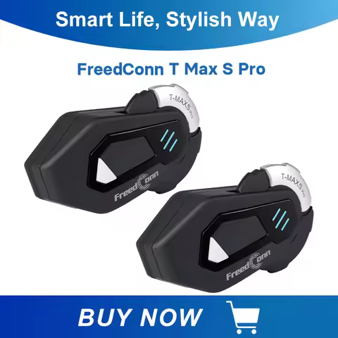 FreedConn Motorcycle Intercom Bluetooth Helmet Headset Music FM Waterproof 8 Riders Comunicator 1000