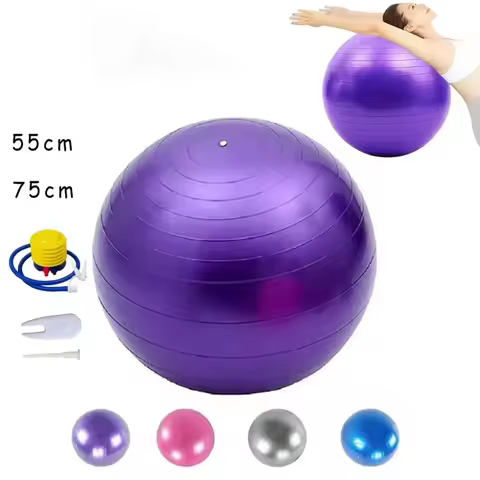 Multi-Purpose Yoga Exercise Ball 55-75cm with Foot Pump Kit Fitness Ball for Workout Pregnancy Pilat