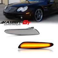 White /Amber LED Car Front Fender Side Marker Turn Signal Lights For 2003-2006 Mercedes Benz W211 E 
