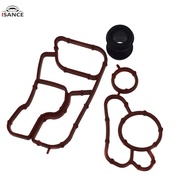 Oil Filter Housing Gasket / Cooler Coolant Pipe Connector Set For VW Audi A4 A6 Quattro A5 A6 A4 Qua