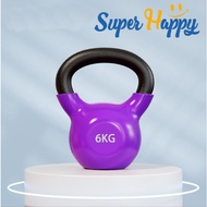 Kettlebell 6KG Colorful Weightlifting Pendulum Cast Iron With Rubber Gym Grade Dumbbell