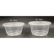C10, C12 & C16 Round Disposable Plastic Food Container - Bekas Makanan Bulat Murah 50pcs±