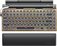 7KEYS Typewriter Keyboard Wireless Retro Style, Vintage Classical Mechanical Keyboard with Bluetooth