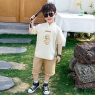 Boy Hanfu Short-Sleeved Set Junior Children Boy Baby Handsome Ancient Tang