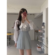 Women's plain pleated skirt A2566