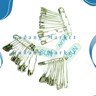 Silver safety pins, 6 packs or 12 packs