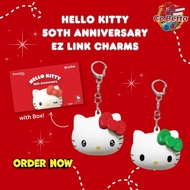 🇸🇬 Sanrio Hello Kitty 50th Anniversary SimplyGo EZ-Link Charm (Set of 2 Charms) Sanrio Ezlink Charm 