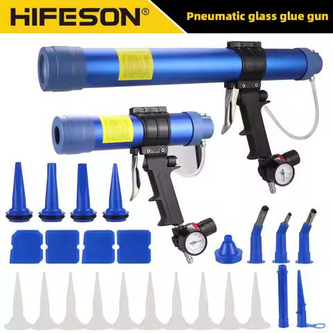 Pneumatic Sealant Gun 310ml 600ml Sausage Pneumatic Caulking Gun Nozzle Glass Rubber Grout Construct
