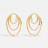 Golden Shining Geometric Light Luxury Dangling Earrings 7GNW