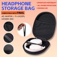 Compatible With FINAL AG WHP01K / FI-UX2DPL / UX3000 ANC Black EVA Headphone Portable Storage Case W