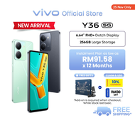 vivo Y36 5G 8*GB RAM + 8GB Extend RAM  +256GB ROM Smartphone 44W FlashCharge 50MP Fun Camera 6.64" FHD+ Datch Display