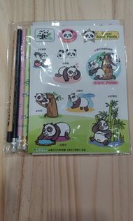 全新台北市立動物園。食蛇龜磁鐵。大貓熊鉛筆貼紙