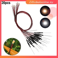 【HRDEAL】20pcs Prewired SMD LED 0603 Warm White Light Emitting Diode 12V DIY Model