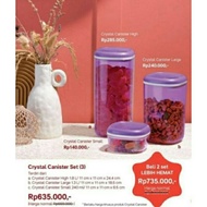 CRYSTAL CANISTER SET / TOPLES TUPPERWARE