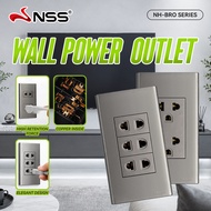NSS Wall Power Outlets Home Electric Socket 1Gang 2Gangs 3Gangs 250V Dupex Outlets Durable Socket