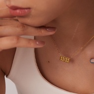Stainless Steel 1111 Digit Square Necklace Minimalist Luxury Accessory Women