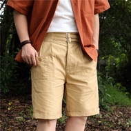 American Retro Gurkha Pants Men's High Waist Cropped Pants Bermu Large Middle Pants Ami Khaki Gurkha