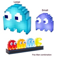 Pac Man LED Night Light เปลี่ยนสีเพลงบรรยากาศ Ghost Light ไอคอนเกมโคมไฟตั้งโต๊ะ USB Power Gaming Kaw