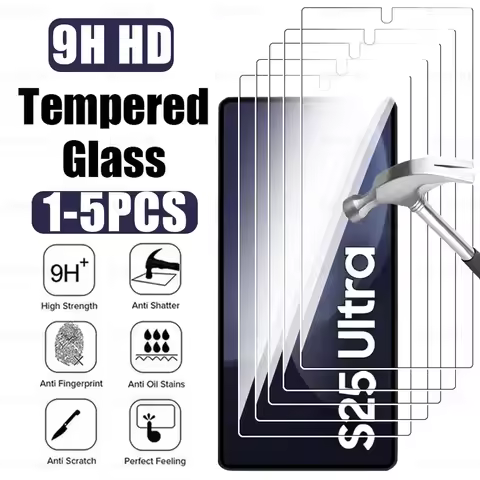 1-5Pcs For Samsung Galaxy S25 Ultra Tempered Glass Case Friendly HD 9H Screen Protector Samsung S24