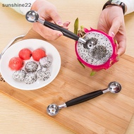 SN  Melon Watermelon Ball Scoop Fruit Spoon Ice Cream Sorbet Stainless Steel Double-end Cooking Tool Kitchen Accessories Gadgets nn