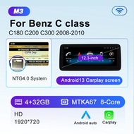 Car Radio For Mercedes Benz W204 C Class C180 C200 C300 Wireless CarPlay Android Auto Multimedia Pla