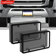 CRAFTSERIES 2Pcs Car License Plate Frame with Screws Clear Number Plate Holder for Car Truck America