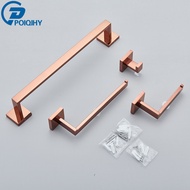 Rose Golden Bath ฮาร์ดแวร์ชุดอุปกรณ์ห้องน้ําชั้นวางผ้าเช็ดตัวที่ใส่กระดาษชําระผ้าเช็ดตัวสแตนเลสอุปกร