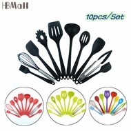 HBM Ready Stock 10PCS Silicone Spatula Heat-resistant Soup Spoon Non-stick Cooking Shovel Kitchen To