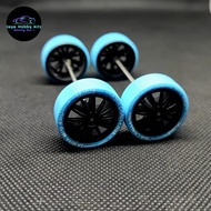 REPLIKA Tamiya Lathe Tire Side Damper Blue Hard Tire TMAC Original 95654 / Replica Dish Fin Rim / Ta