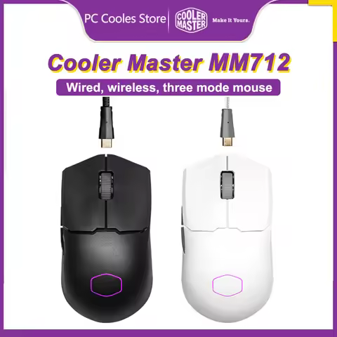 Cooler Master MM712 Wireless Gaming Mouse Three Modes RGB 59G Lightweight 19000DPI Office Mouse Supp