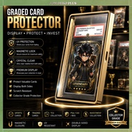 Magnetic Graded Card Protector PSA CGC BGS Aluminum Frame UV Display Case Trading Cards Malaysia Rea