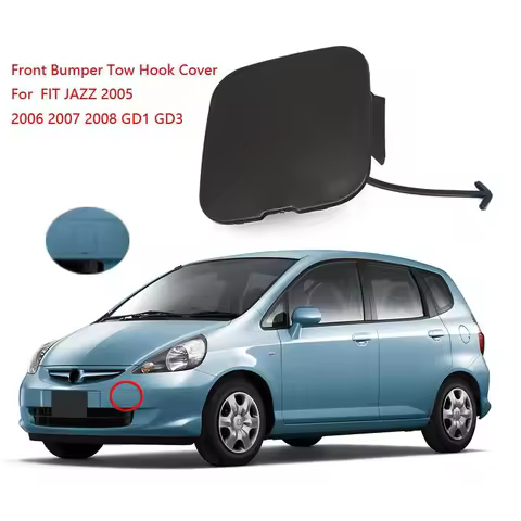 ABMA-Front Bumper Tow Hook Cover Hauling Eye Cap For HONDA FIT JAZZ 2005 2006 2007 2008 GD1 GD3 7110
