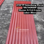 best Atap Gelombang Warna PP "DELTAGREEN" Merah/Hijau - Fiber Plastik