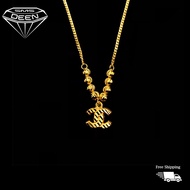 SMS DEEN Chanel V-Chain, ±5.0GM - Gold 916 Emas - Rantai Leher-V (Info: L:±44CM - 4.97GM)
