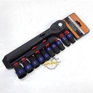 Srunv Heavy Duty 1/2" Dr Socket Set 12pcs 6 Point / 12pcs Socket Set / Socket Set 12pcs (ByBigPlus)