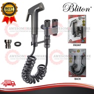 BLITON B5328 STAINLESS STEEL TWO WAY TOILET BIDET SPRAYER SET WITH ANGLE VALVE AND HOLDER