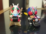 BANDAI 幪面超人 V3 怪金剛 颶風號 電單車 手指頭公仔 指頭 指人形 SD Q版 Kamen Rider V3 Riderman