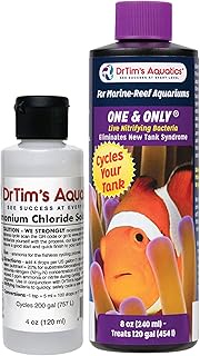 DrTim’s Aquatics Ammonium Chloride Solution One and Only Live Nitrifying Bacteria Aquarium Cycle Sta