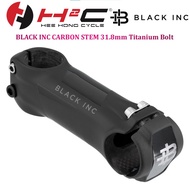 BLACK INC CARBON 31.8mm STEM w/TITANIUM BOLT