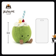 Jellycat Amuseables Aruba Coconut Soft Plush Toy Travel Companion Free Jellycat Blue Dust Bag