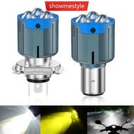 SMS Motorcycle Headlight Spot Light LED H4 H6 BA20D Headlight Projector Lens Bulb Motorbike Bulb Dua