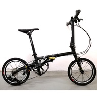Fnhon Gust 9 Speed Folding Bicycle - Black Gold