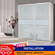 [FREE SHIPPING + FREE INSTALLATION] Wardrobe - BAHAGIA Malix 8x8ft Wardrobe / (+-) 8X8ft Sliding War