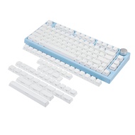 YMDK 133 Key Black White PBT Double Shot Side-lit Shine Through Backlit keycaps OEM Profile for MX M