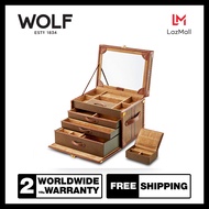 กล่องเก็บเครื่องประดับ WOLF1834 รุ่น Ida Trunk Jewelry Box (Khaki)