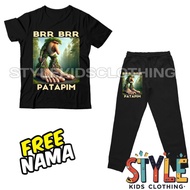 Children's Jogger T-shirt Set Anomali Brr Brr Patapim Free Name T-shirt Children's Jogger Clothes Br