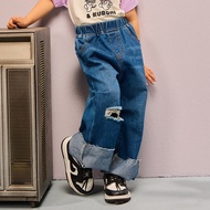 CC.DAILY-Brushed Ripped Casual Jeans-Children [H3CO002]
