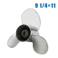 Boat Motor Stainless Steel Propeller 63V-45943 for Yamaha 9.9Hp 15Hp Outboard Engine 9 1/4 X 11 -J 6